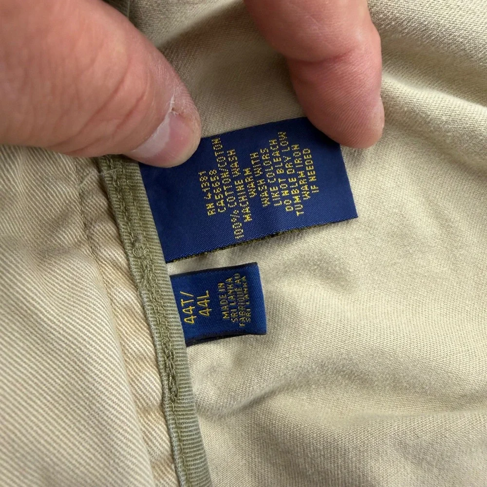 Polo Ralph Lauren Cargo Shorts Mens 44 Tan Khaki Classic Distressed Cotton